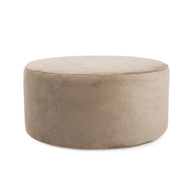 Vinyl Wall Covering Accent Furniture Accent Furniture Universal Round Ottoman Cover- Pana Sand