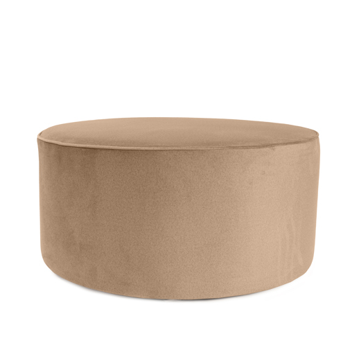  Accent Furniture Accent Furniture Universal 36" Round Ottoman Cover Qivuit Camel