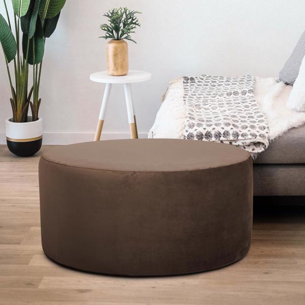 Vinyl Wall Covering Accent Furniture Accent Furniture Universal 36 Round Cover Bella Chocolate (Cover On