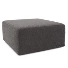 Universal Square Ottoman Cover Barbet Charcoal