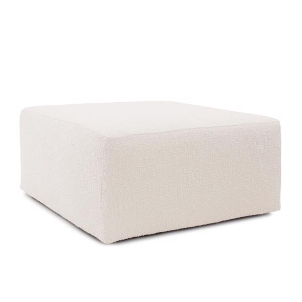 Vinyl Wall Covering Accent Furniture Accent Furniture Universal Square Ottoman Cover Barbet Natural