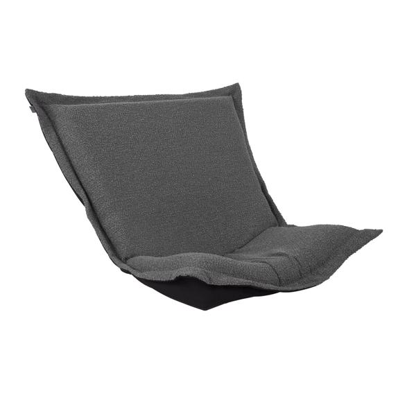 Vinyl Wall Covering Accent Furniture Accent Furniture Puff Chair Cover Barbet Charcoal(Cover Only)