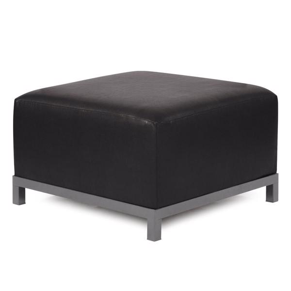 Vinyl Wall Covering Accent Furniture Accent Furniture Axis Ottoman Avanti Black Titanium Frame