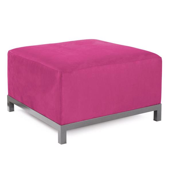 Vinyl Wall Covering Accent Furniture Accent Furniture Axis Ottoman Regency Fuchsia Titanium Frame
