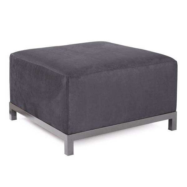 Vinyl Wall Covering Accent Furniture Accent Furniture Axis Ottoman Regency Gray Titanium Frame