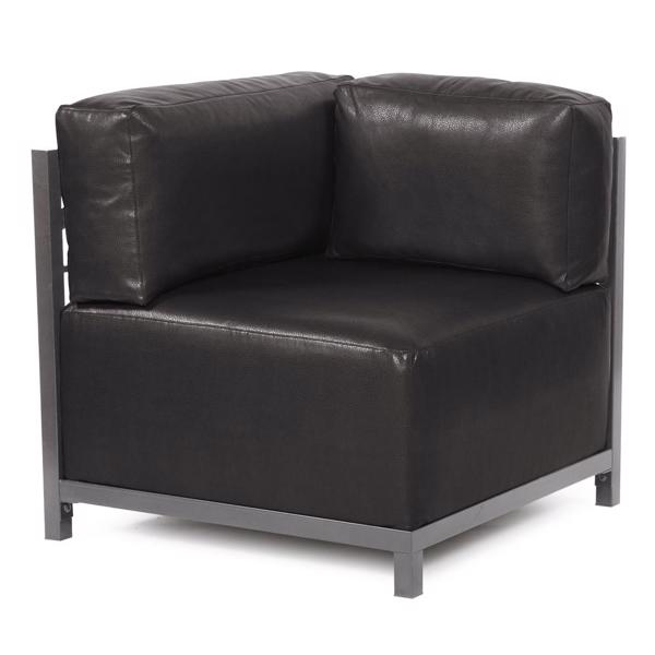 Vinyl Wall Covering Accent Furniture Accent Furniture Axis Corner Chair Avanti Black Titanium Frame