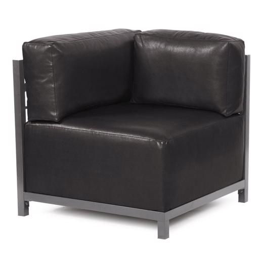  Accent Furniture Accent Furniture Axis Corner Chair Avanti Black Titanium Frame