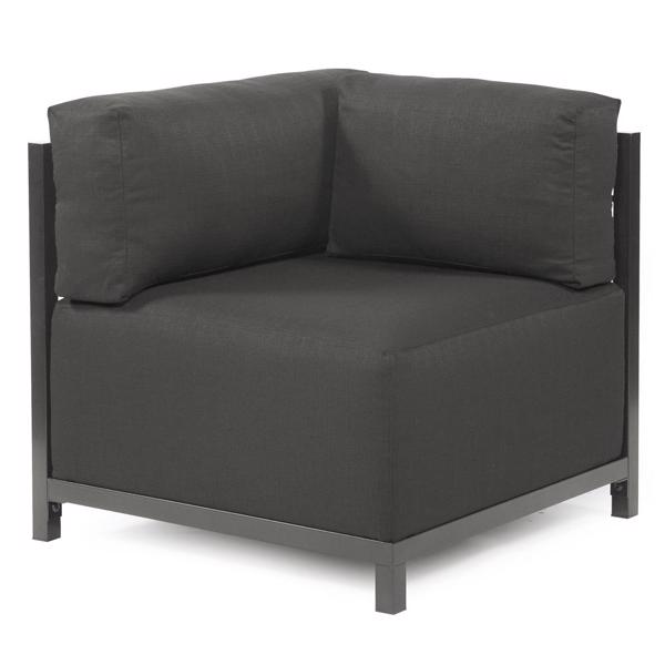 Vinyl Wall Covering Accent Furniture Accent Furniture Axis Corner Chair Sterling Charcoal Titanium Frame
