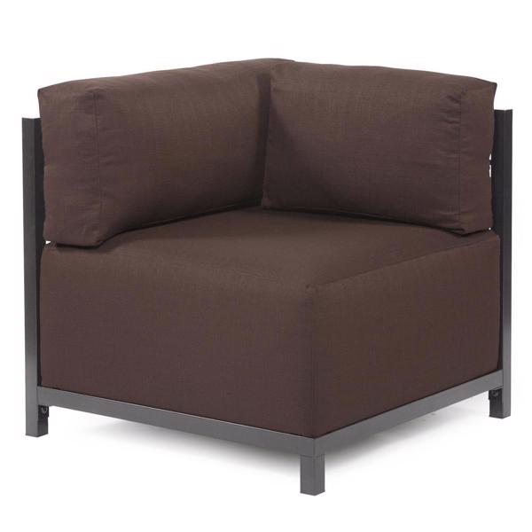 Vinyl Wall Covering Accent Furniture Accent Furniture Axis Corner Chair Sterling Chocolate Titanium Fram