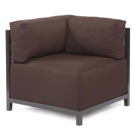  Accent Furniture Accent Furniture Axis Corner Chair Sterling Chocolate Titanium Fram