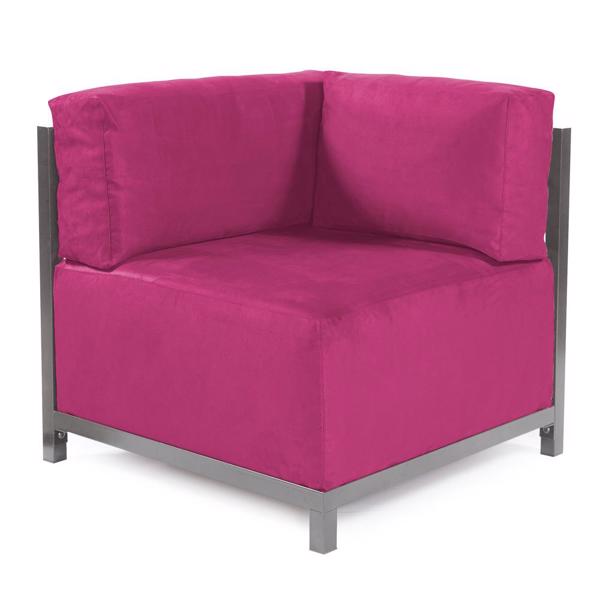 Vinyl Wall Covering Accent Furniture Accent Furniture Axis Corner Chair Regency Fuchsia Titanium Frame