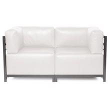 Axis 2pc Sectional Avanti White Titanium Frame