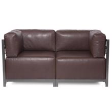 Axis 2pc Sectional Avanti Pecan Titanium Frame