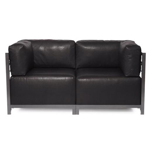  Accent Furniture Accent Furniture Axis 2pc Sectional Avanti Black Titanium Frame