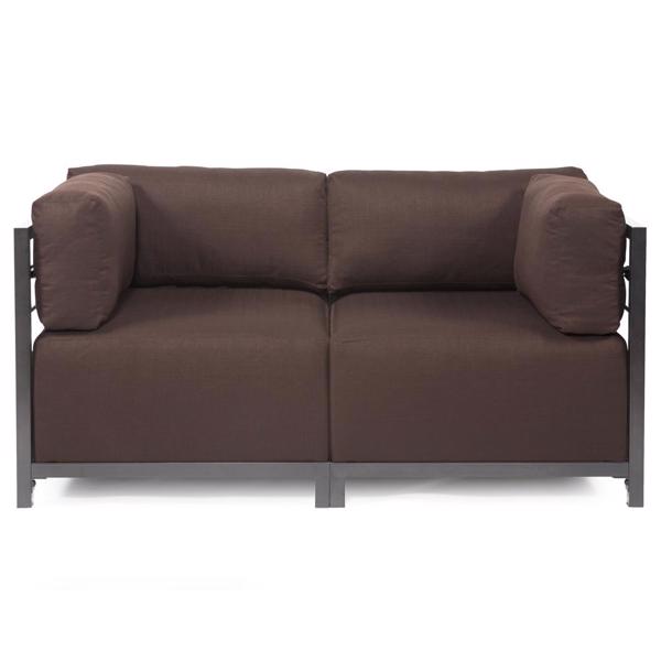 Vinyl Wall Covering Accent Furniture Accent Furniture Axis 2pc Sectional Sterling Chocolate Titanium Fra
