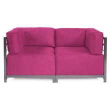 Axis 2pc Sectional Regency Fuchsia Titanium Frame