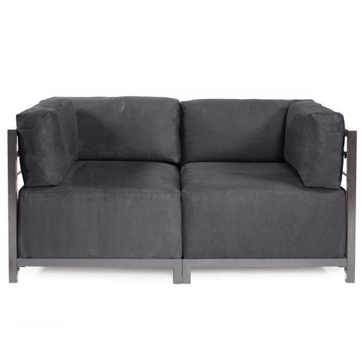  Accent Furniture Accent Furniture Axis 2pc Sectional Regency Gray Titanium Frame