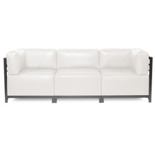 Axis 3pc Sectional Avanti White Titanium Frame