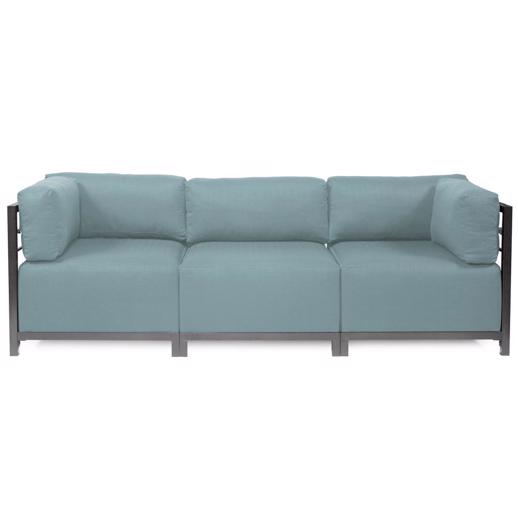  Accent Furniture Accent Furniture Axis 3pc Sectional Sterling Breeze Titanium Frame