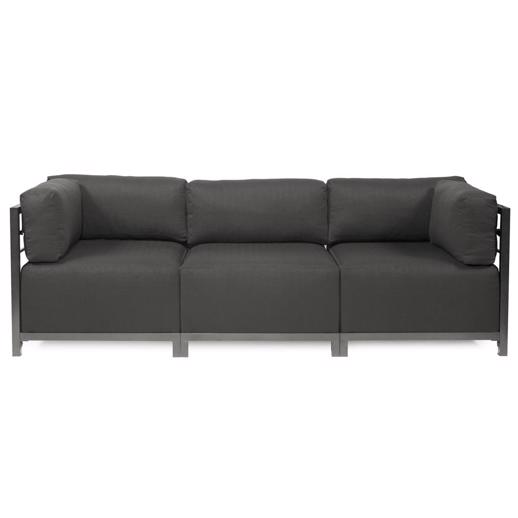  Accent Furniture Accent Furniture Axis 3pc Sectional Sterling Charcoal Titanium Fram