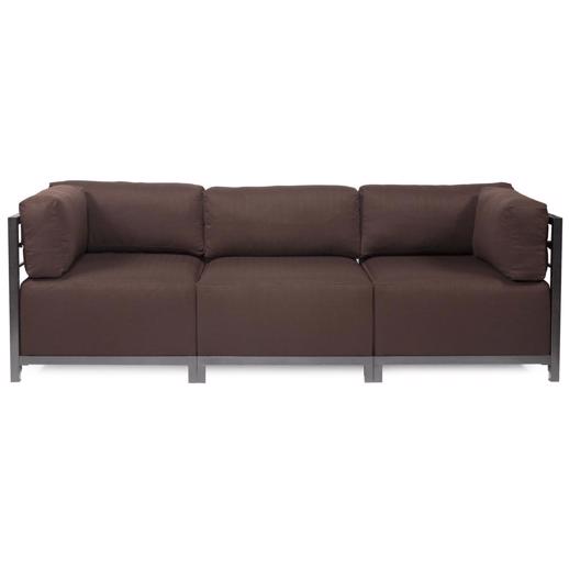  Accent Furniture Accent Furniture Axis 3pc Sectional Sterling Chocolate Titanium Fra