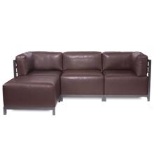 Axis 4pc Sectional Avanti Pecan Titanium Frame