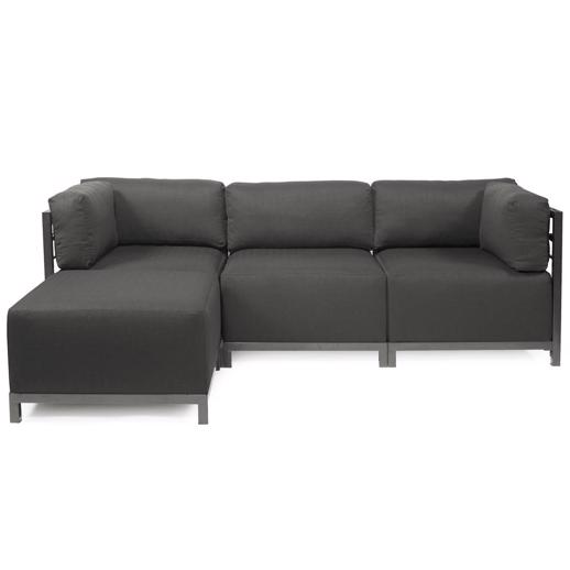  Accent Furniture Accent Furniture Axis 4pc Sectional Sterling Charcoal Titanium Fram
