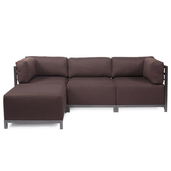 Vinyl Wall Covering Accent Furniture Accent Furniture Axis 4pc Sectional Sterling Chocolate Titanium Fra