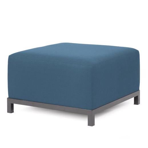 Outdoor Outdoor Axis Ottoman Seascape Turquoise Titanium Frame