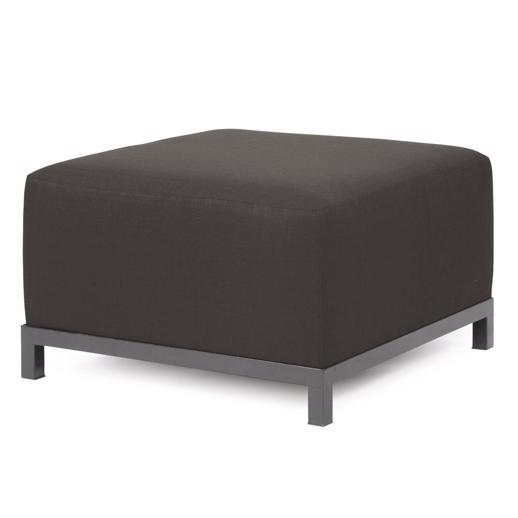 Outdoor Outdoor Axis Ottoman Seascape Charcoal Titanium Frame