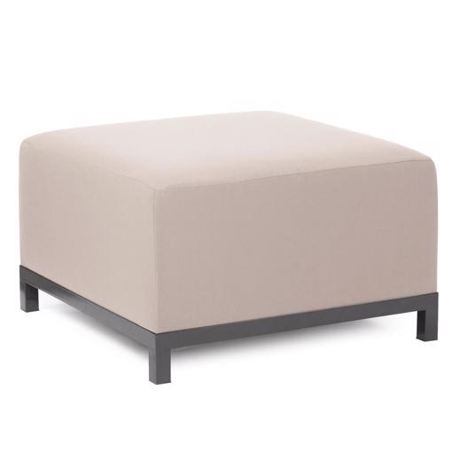 Outdoor Outdoor Axis Ottoman Seascape Sand Titanium Frame