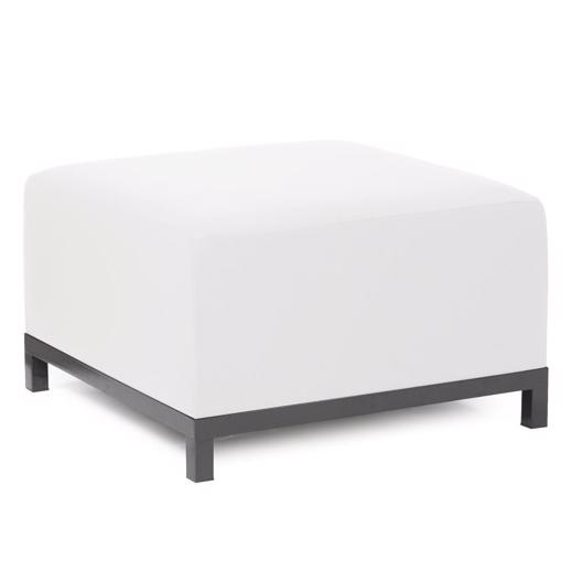 Outdoor Outdoor Axis Ottoman Seascape Natural Titanium Frame
