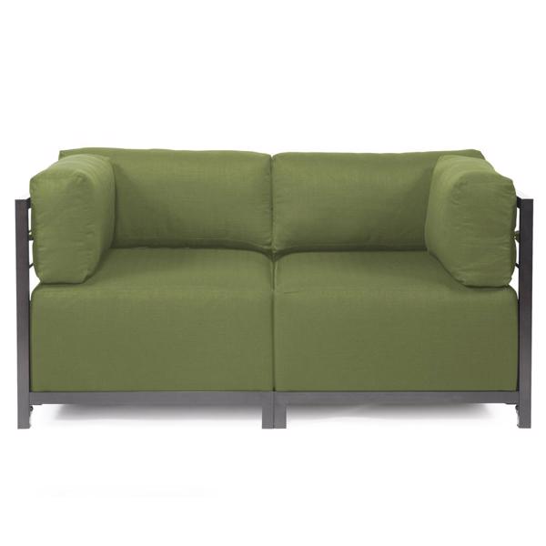 Vinyl Wall Covering Outdoor Outdoor Axis Corner Chair Seascape Moss Titanium Frame