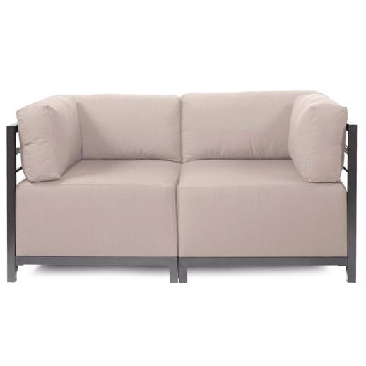 Outdoor Outdoor Axis 2pc Sectional Seascape Sand Titanium Frame