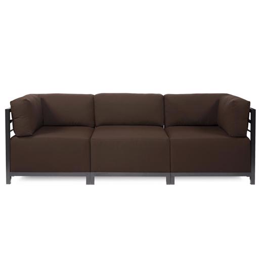 Outdoor Outdoor Axis 3pc Sectional Seascape Chocolate Titanium Fra