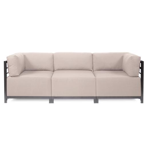 Outdoor Outdoor Axis 3pc Sectional Seascape Sand Titanium Frame