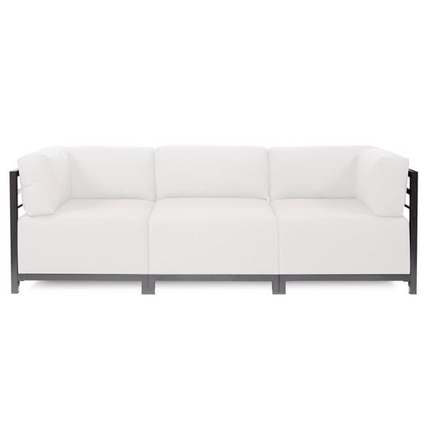 Vinyl Wall Covering Outdoor Outdoor Axis 3pc Sectional Seascape Natural Titanium Frame