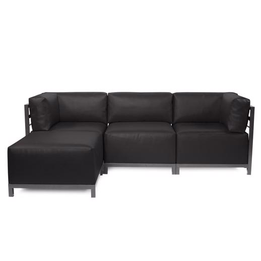 Outdoor Outdoor Axis 4pc Sectional Atlantis Black Titanium Frame