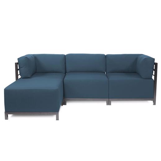 Outdoor Outdoor Axis 4pc Sectional Seascape Turquoise Titanium Fra