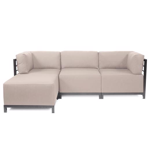 Outdoor Outdoor Axis 4pc Sectional Seascape Sand Titanium Frame