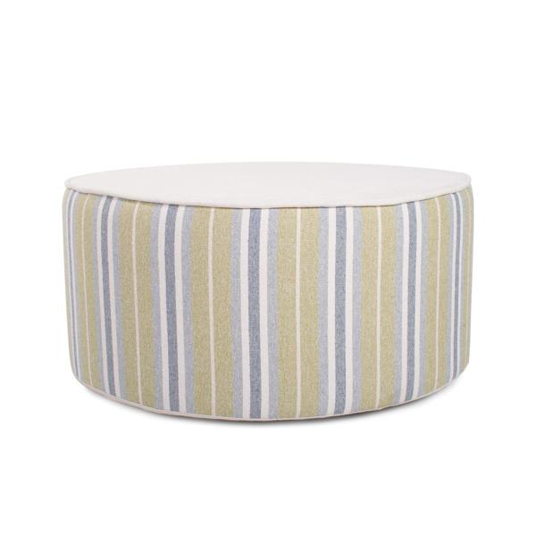 Vinyl Wall Covering Outdoor Outdoor Indoor/Outdoor Universal Round Ottoman Dune Moss