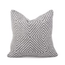 20 x 20 Outdoor Pillow Helm Pewter- Poly Insert