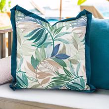 24 x 24 Outdoor Pillow Fern Indigo - Poly Insert