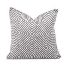 24 x 24 Outdoor Pillow Helm Pewter- Poly Insert