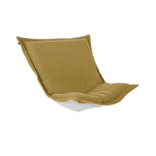 Vinyl Wall Covering Outdoor Outdoor Patio Scroll Puff Chair Cover & Cushion, Alicante 