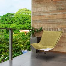 Patio Scroll Puff Chair Titanium, Alicante Moss