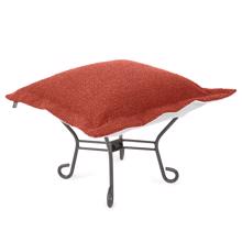 Patio Scroll Puff Ottoman Titanium, Alicante Coral