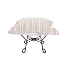 Indoor/Outdoor Puff Scroll Ottoman Dune Sand