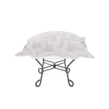 Indoor/Outdoor Puff Scroll Ottoman Syros Fog