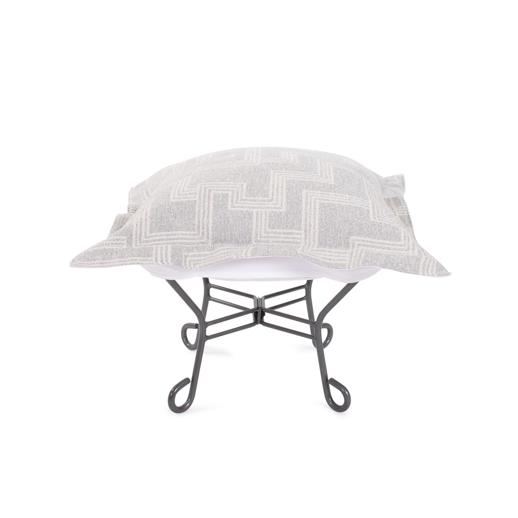  Outdoor Outdoor Indoor/Outdoor Puff Scroll Ottoman Syros Fog